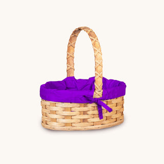 Amish Hand Sewn Pastel Liner for Small Oval Wicker Easter Basket