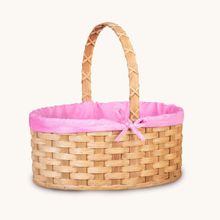 Amish Hand Sewn Pastel Liner for Large Oval Wicker Easter Basket