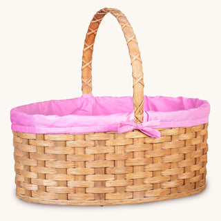 Amish Hand Sewn Pastel Liner for Giant Oval Wicker Easter Basket