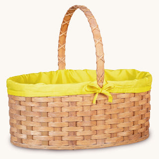 Amish Hand Sewn Pastel Liner for Giant Oval Wicker Easter Basket