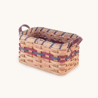 Fruit & Vegetable Basket | Amish Produce Basket w/Leather Handles