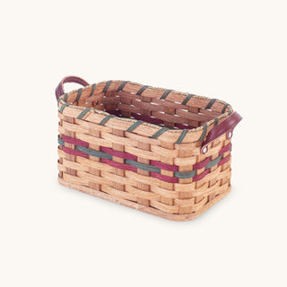 Fruit & Vegetable Basket | Amish Produce Basket w/Leather Handles