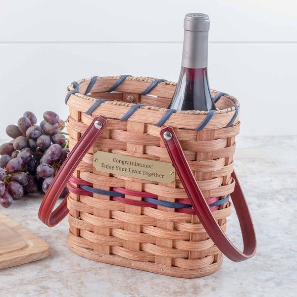 Vintage Wicker Rattan Picnic Basket with Double Bottle or Thermos Holders; Boho Tailgating; Glamping Must deals Have! Wine Lover Gift