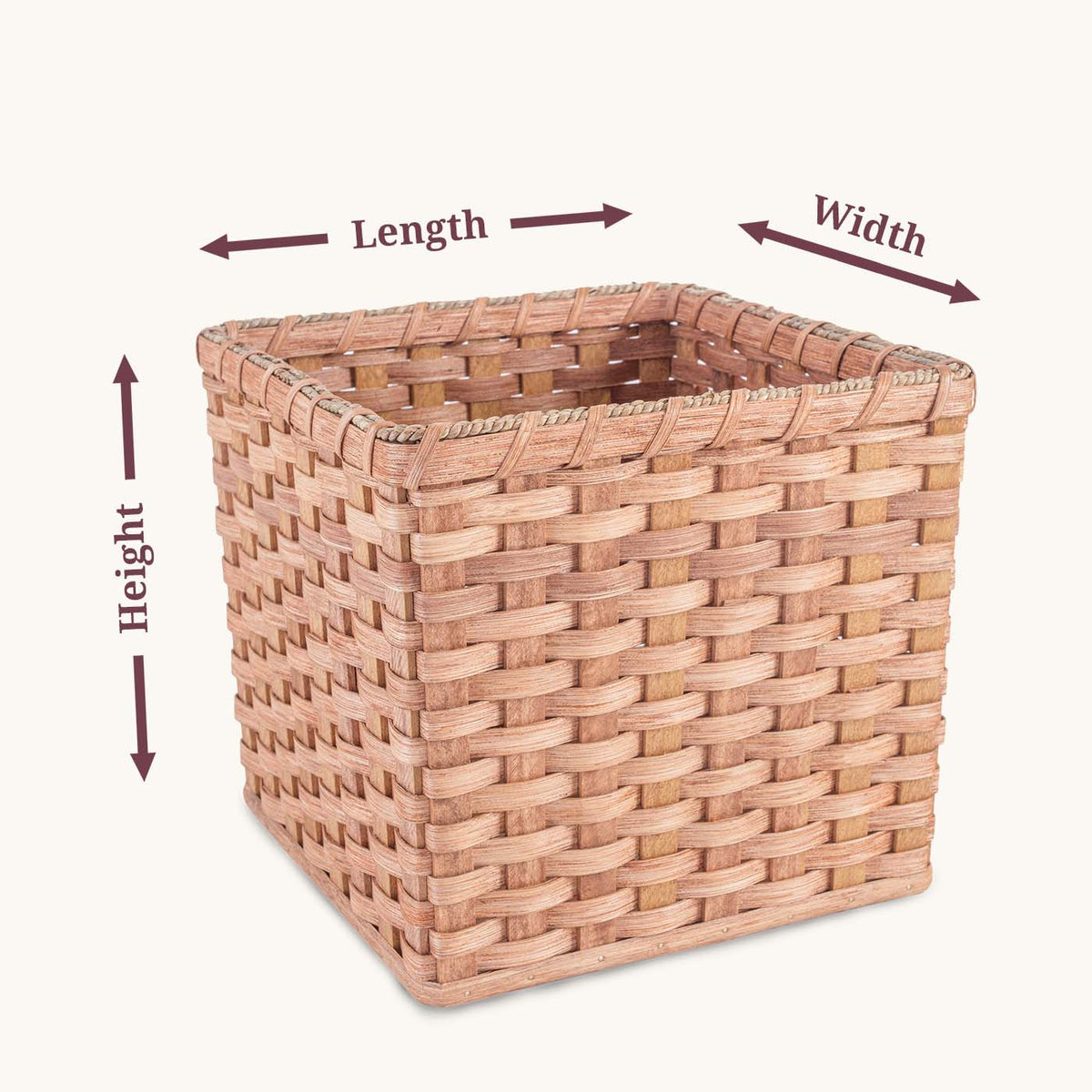 Small Woven Basket Rectangular Tray Storage Organizer Tray 