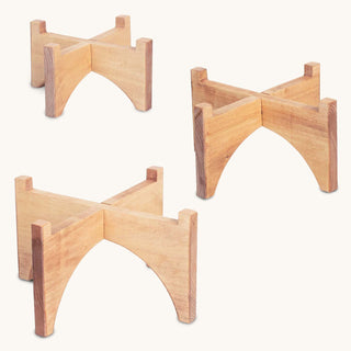 3 Wooden Planter Stand Set