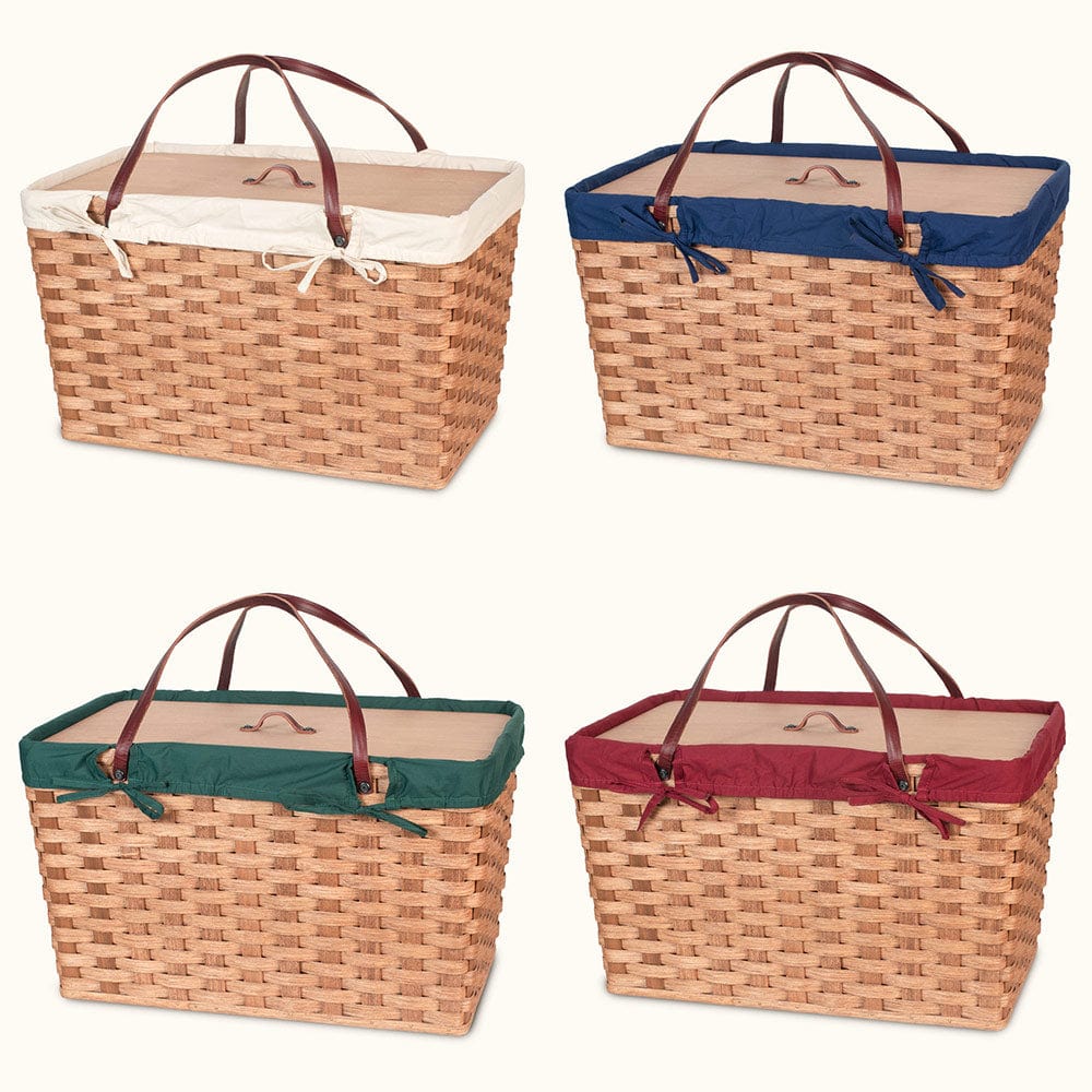 Large Picnic Basket  Old-Order Amish Woven Picnic Hamper Basket