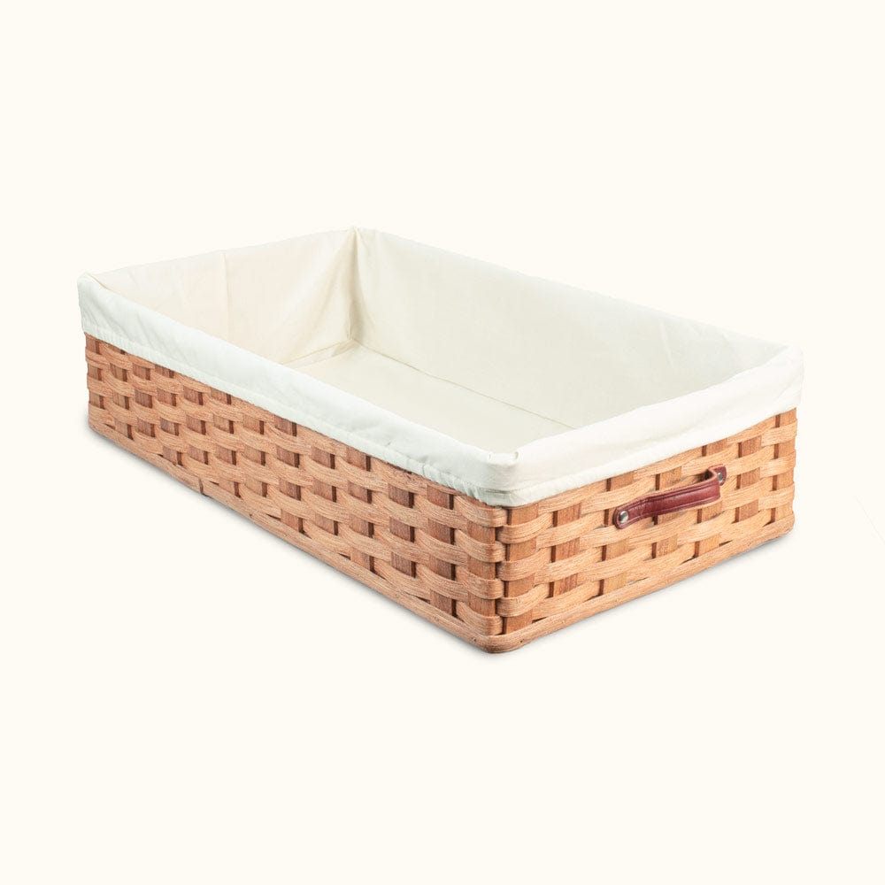 Underbed Storage Basket  Amish Wicker Under Bed or Table Storage — Amish  Baskets