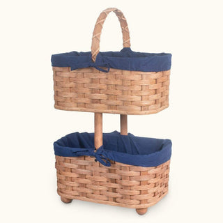 Optional Liner Set for 2-Tier Organizer Baskets Blue