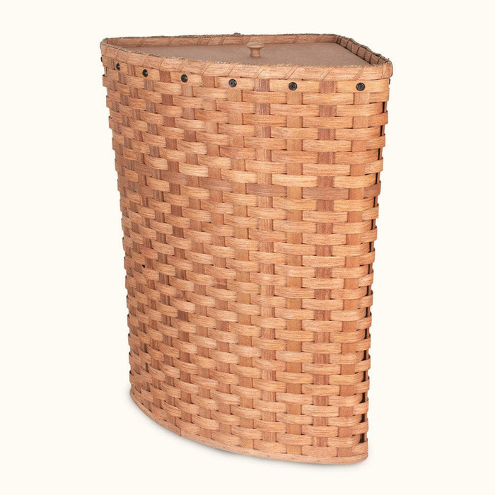 corner hamper storage cane organizer natural rattan wicker laundry basket
