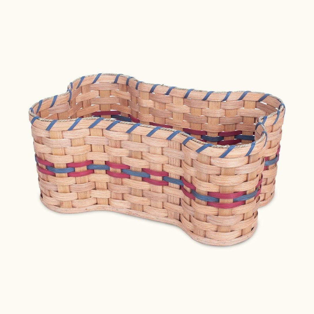 Dog Bone Basket | Amish Woven Wicker Pet Toy Storage Box — Amish Baskets