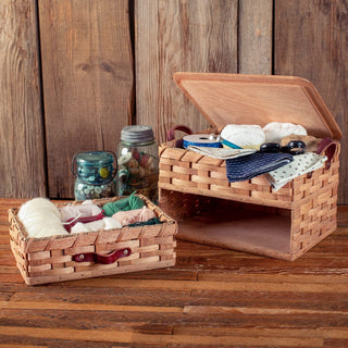 Rustic wooden Sewing Box