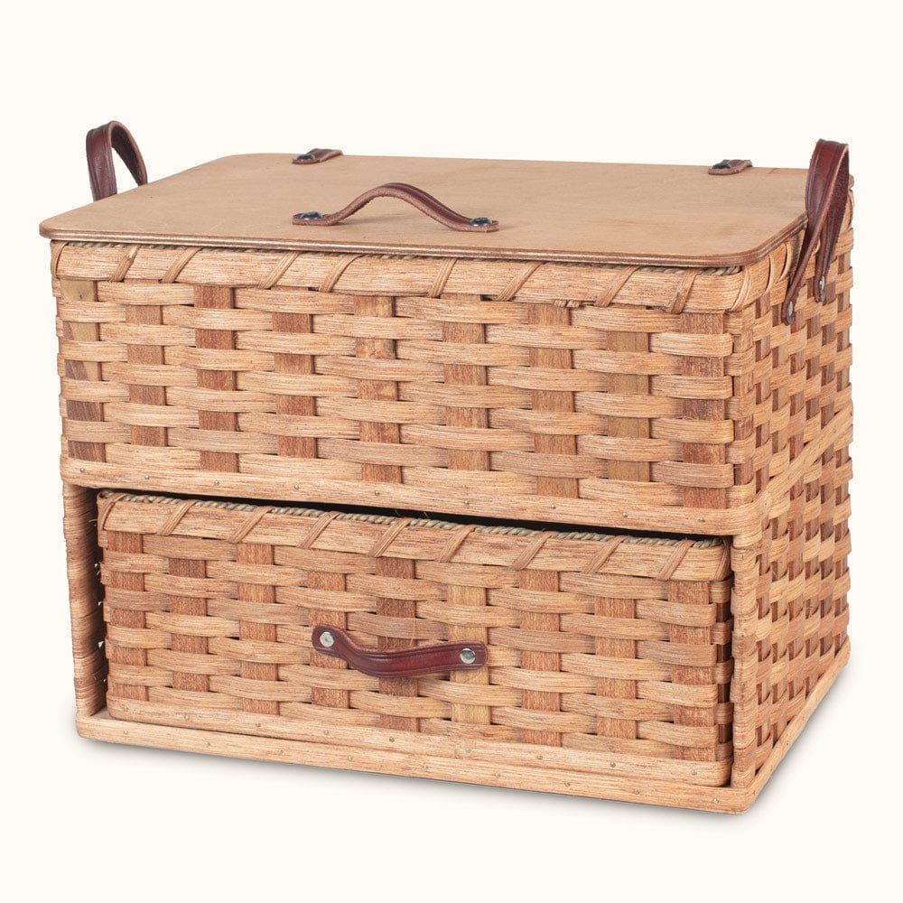 Large Sewing & Craft Basket | Sewing Organizer Box w/Drawer