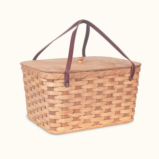 Craft & Sewing Organizer  Amish Woven Storage Basket w/Drawer — Amish  Baskets