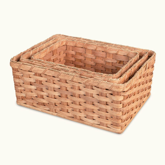 Handmade Storage Baskets, Set of 3 Nesting Sari Baskets